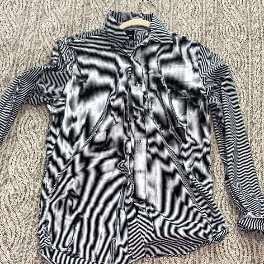Vintage GAP Blue Striped Button Down Shirt